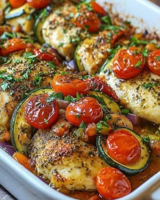 Sformato di zucchine e pollo alla mediterranea