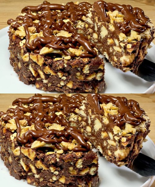 Torta Fredda alle Noci e Cioccolato