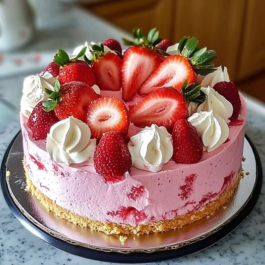 Torta Mousse alla Fragola 🍓🍰