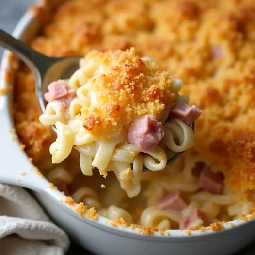 Ricetta per la casseruola di prosciutto e pasta