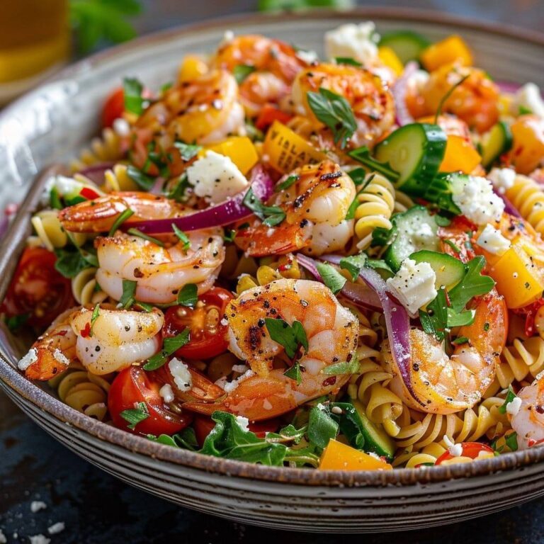 Insalata di pasta con gamberi