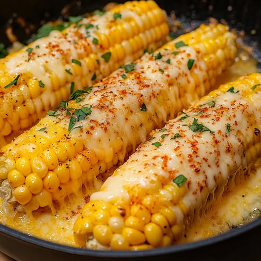 Pannocchia di mais al burro all’aglio e formaggio 🌽🧄