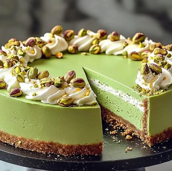 Cheesecake al pistacchio: una delizia senza cottura e piena di freschezza!