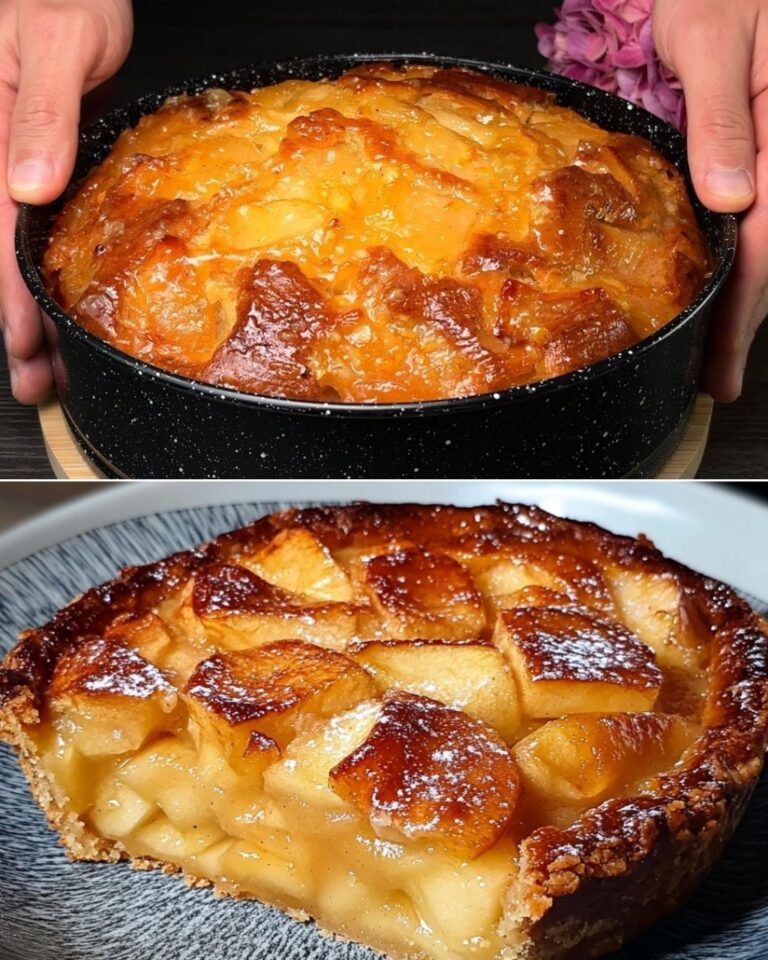 Torta di mele rovesciata facile (stile francese Gâteau aux Pommes)