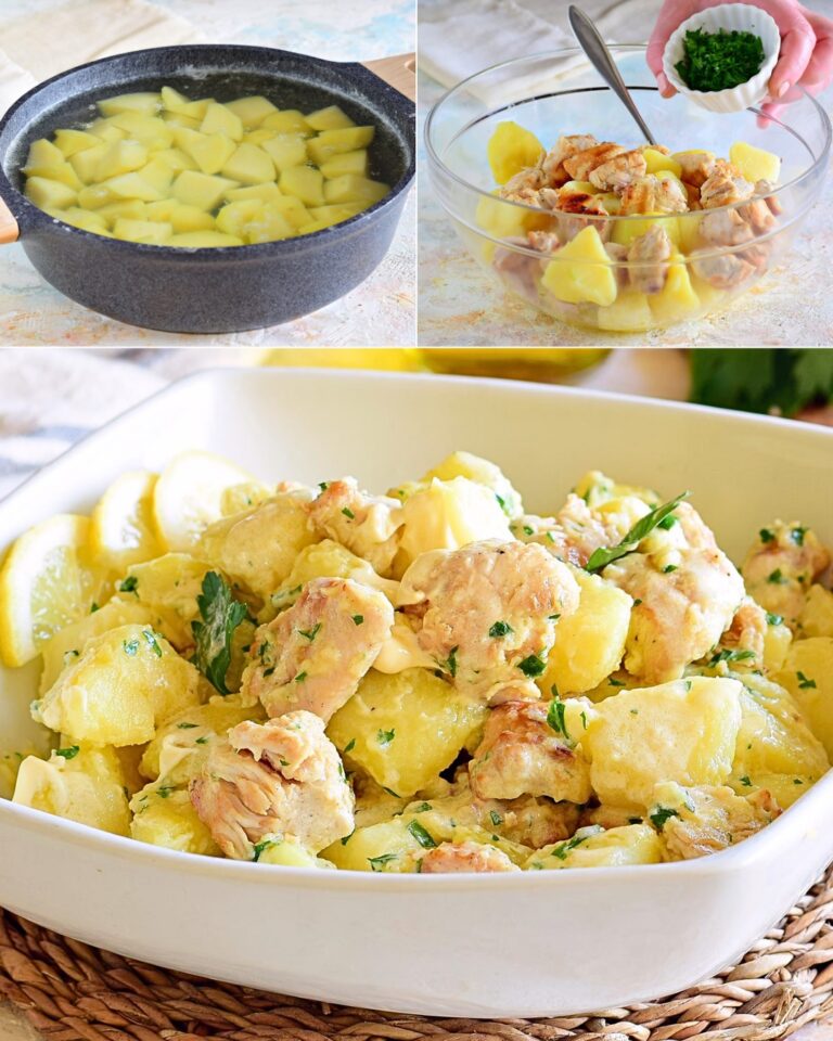 INSALATA DI POLLO E PATATe Fresca, veloce da preparare e saziante! Ecco come prepararla: