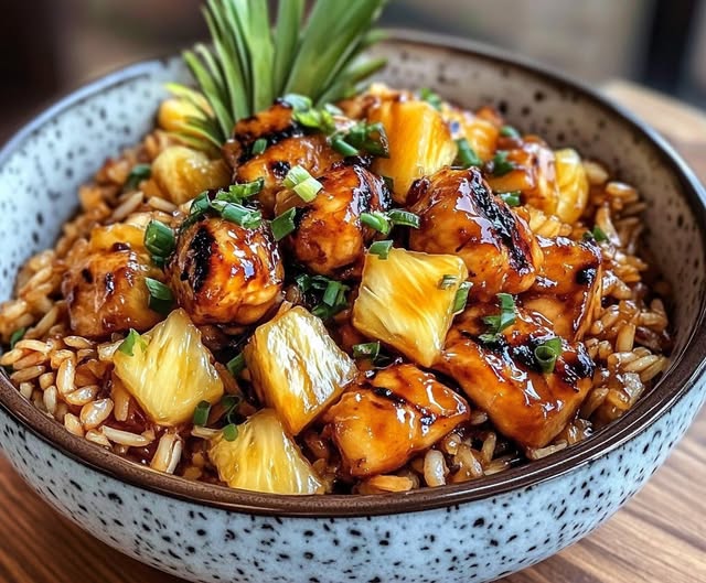 Pollo all’ananas e riso