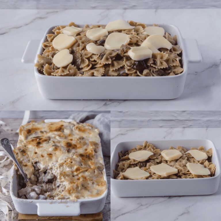 Pasta al forno con funghi