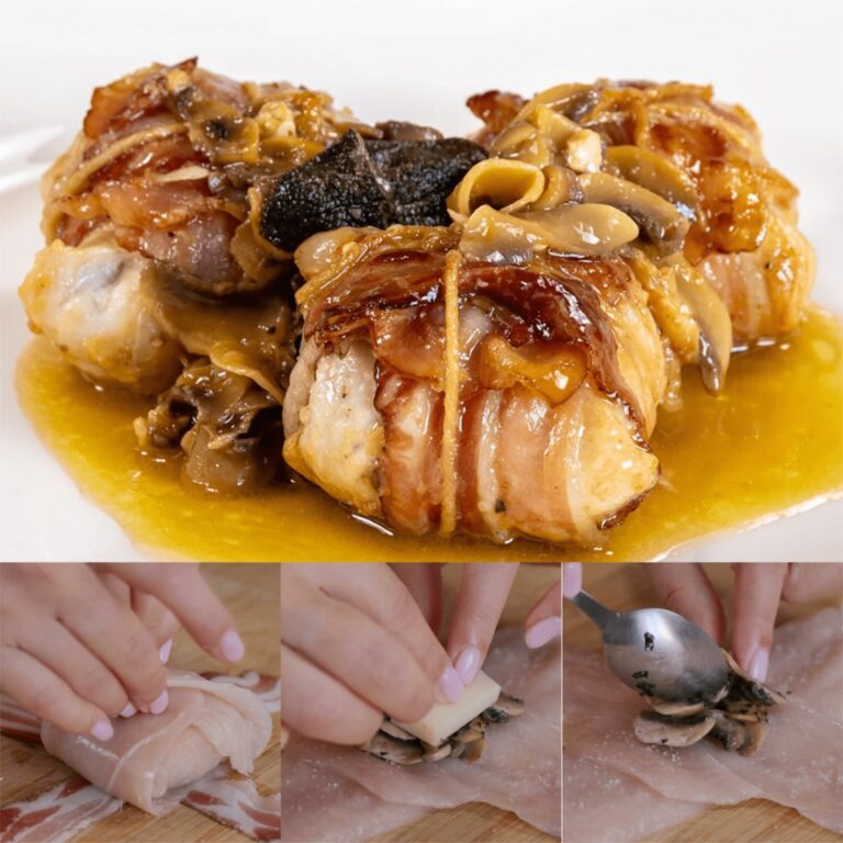 Fagottini di pollo e funghi