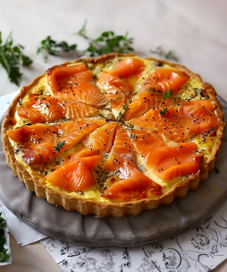 Quiche di porri e salmone affumicato