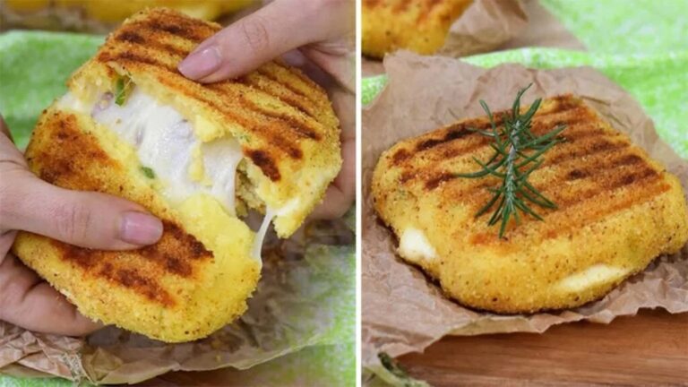 Toast di patate SENZA FARINA con prosciutto e formaggio