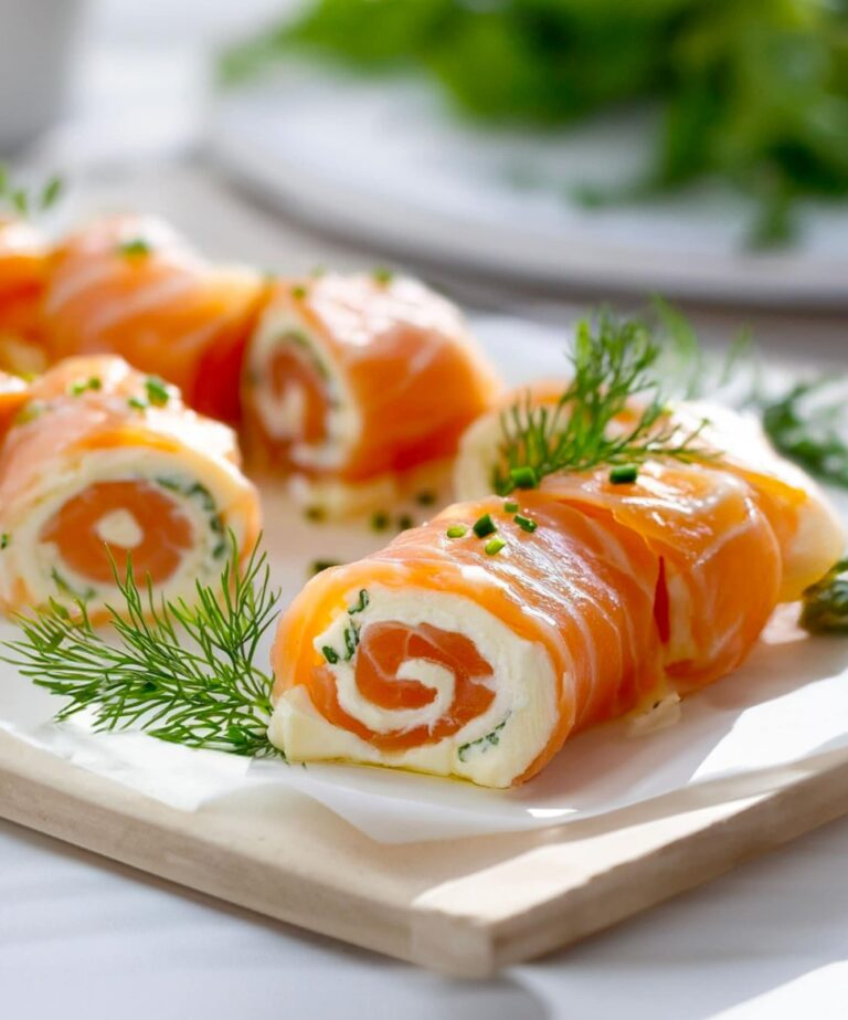 Involtini di salmone con formaggio fresco: un antipasto facile ed elegante