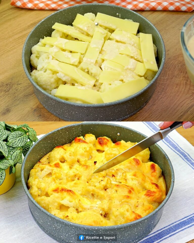 Insalata di cavolfiore gratinato e barbabietola