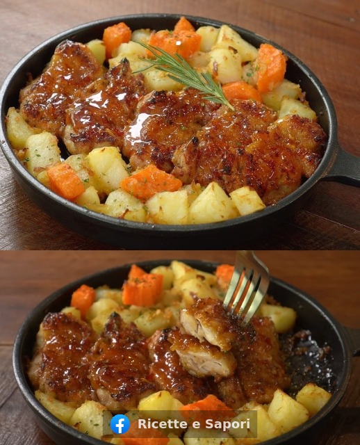 Cosce di pollo glassate alla senape e miele