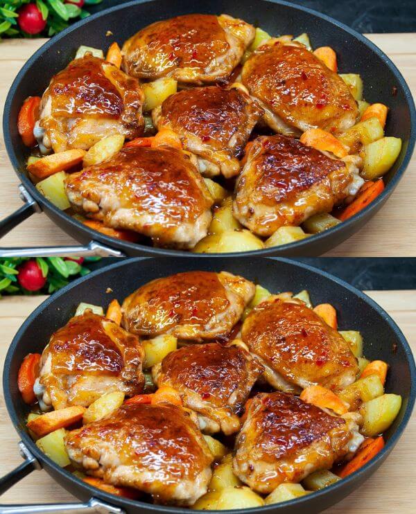 Non ho mai mangiato cosce di pollo così! Una ricetta facile e deliziosa per le cosce di pollo!