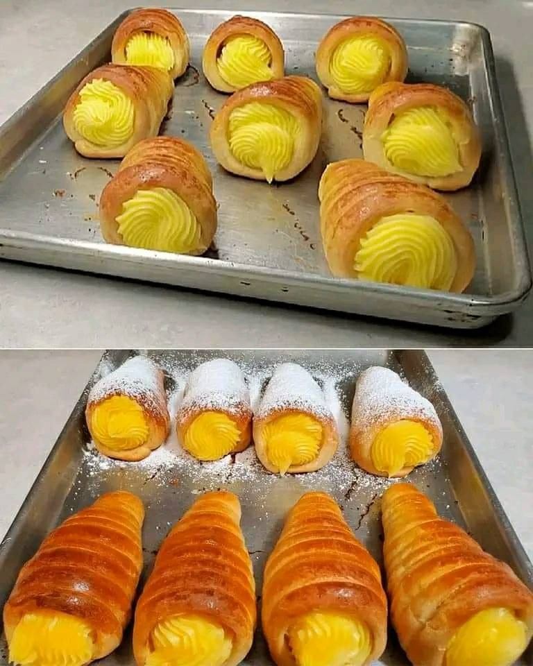 Ricetta Coni Di Pasta Sfoglia Ripieni Di Crema Pasticcera