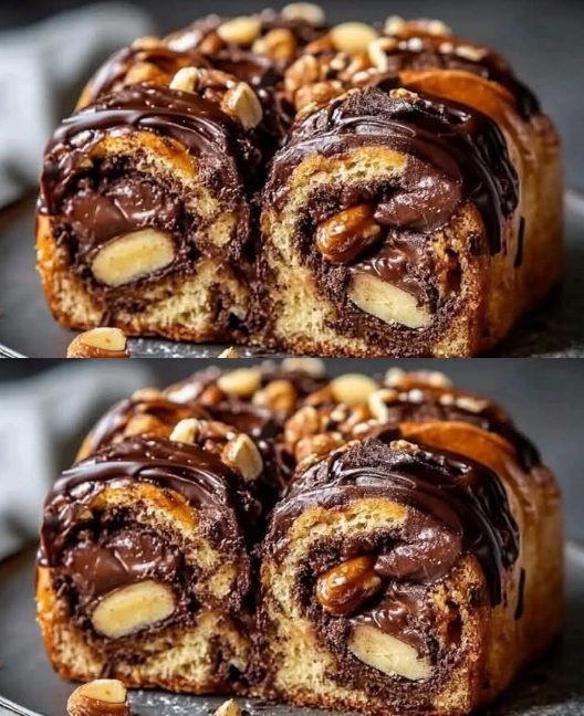 Brioche babka al cioccolato e nocciole