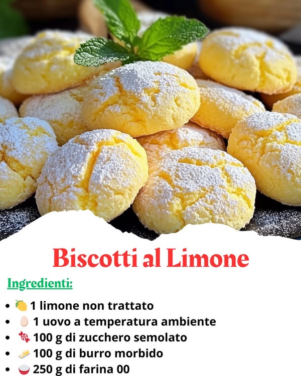 Biscotti al Limone: Profumati, Friabili e Irresistibili 🍪