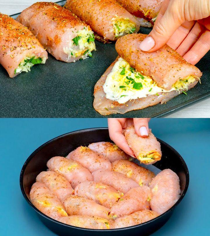 Involtini di pollo al formaggio che piacciono a tutti con solo 4 ingredienti!
