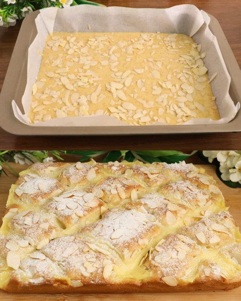 Torta di Mandorle con Crema alla Vaniglia