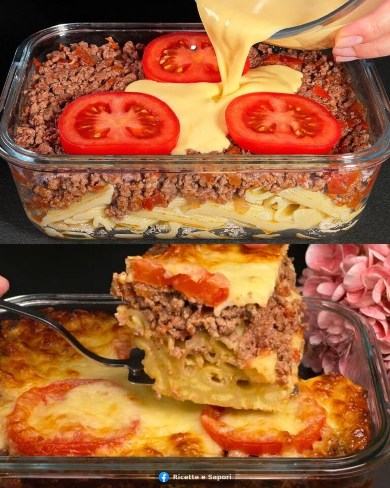 Penne al forno con manzo e mozzarella