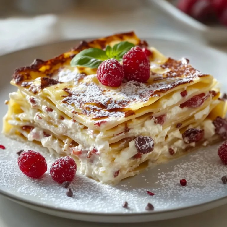 Lasagne al Cioccolato Bianco e Lamponi