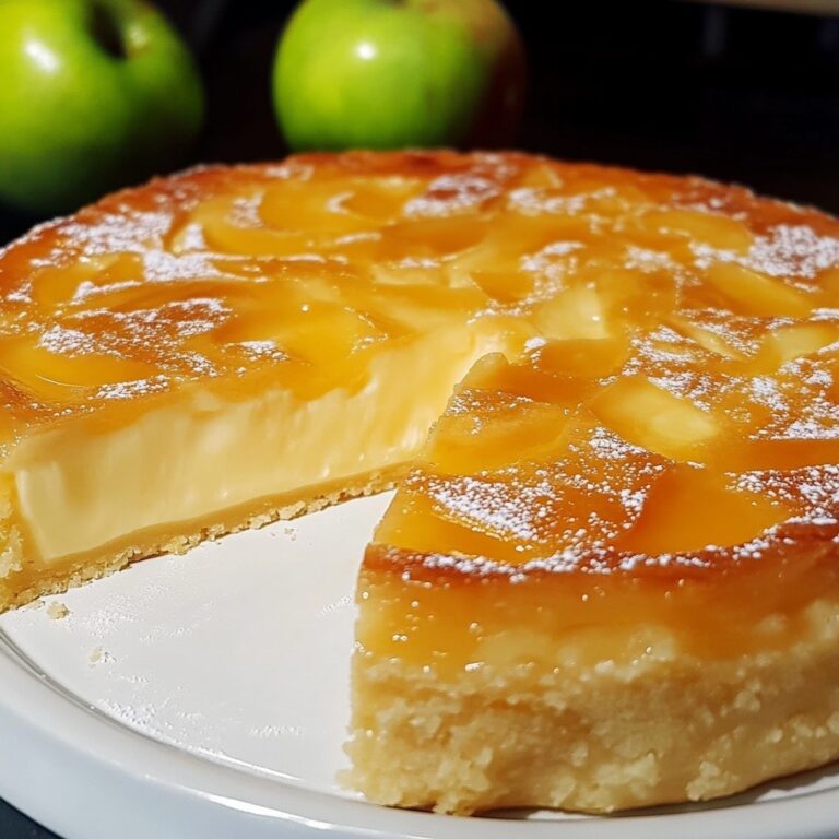 Torta di mele con panna e glassa lucida