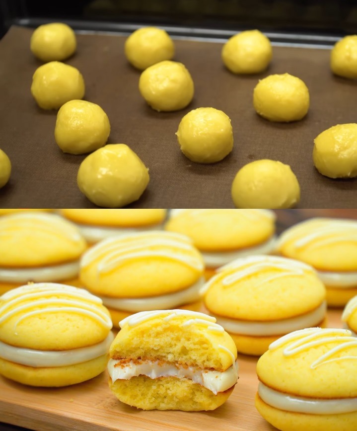 Biscotti al limone con panna condensata