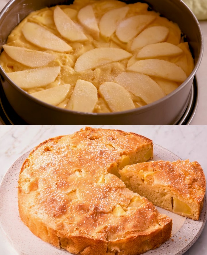 Torta di mele francese con rum scuro