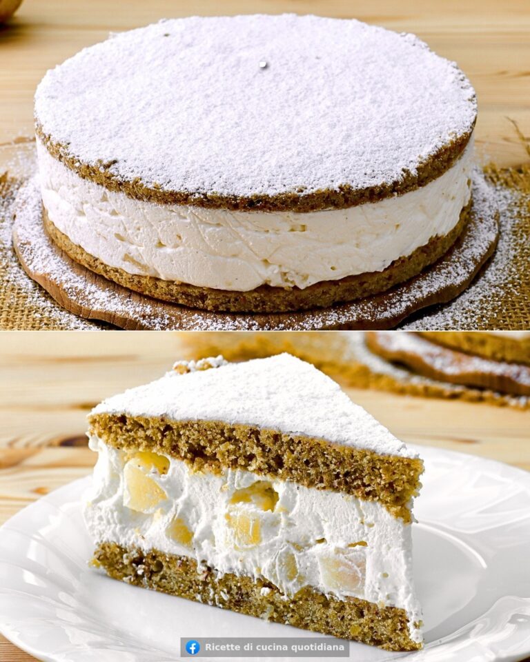 Torta ricotta e pere