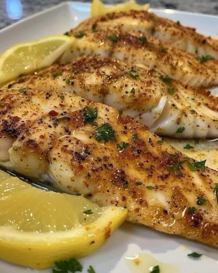 Filetto di pesce al burro di limone piccante