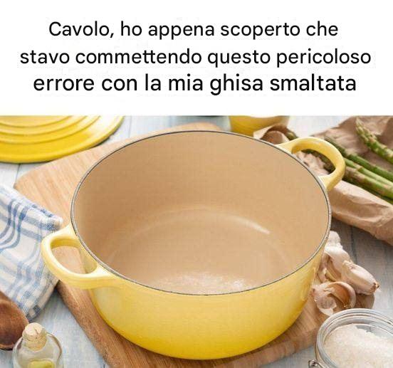L’errore rischioso che potresti fare con la ghisa smaltata
