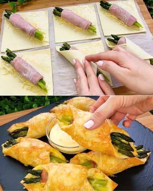 Fagottini di pasta sfoglia agli asparagi: la ricetta per un antipasto gustoso e semplice