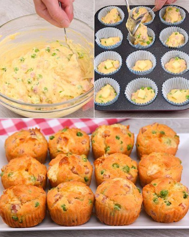 Muffin salati con piselli: perfetti per un antipasto sfizioso!