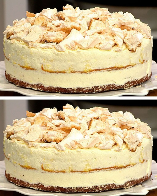 Merengue e latte dolce con pesca