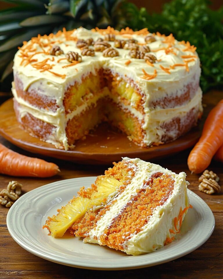 Torta di carote e ananas