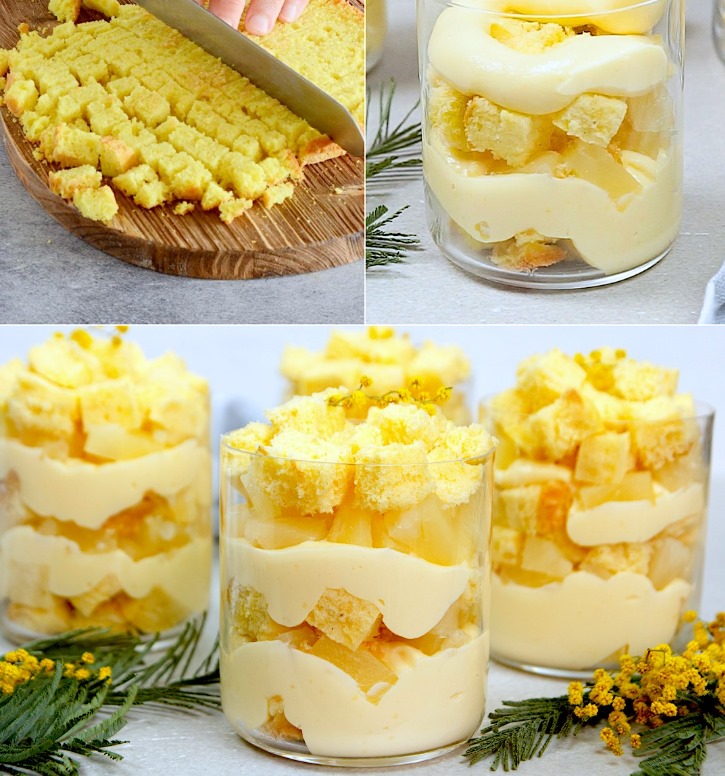 Bicchieri da dessert Mimosa: facili e belli