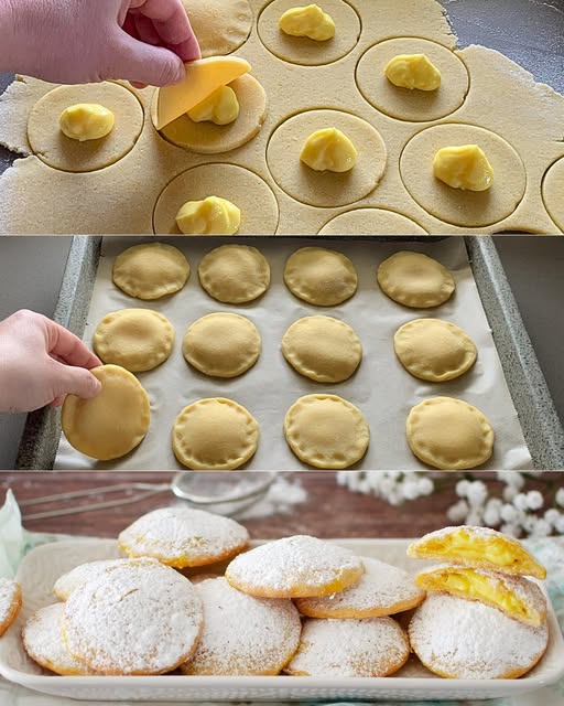 Ripieni di crema pasticciera, sono i famosi biscotti di Erice ❤ Salva la ricetta: