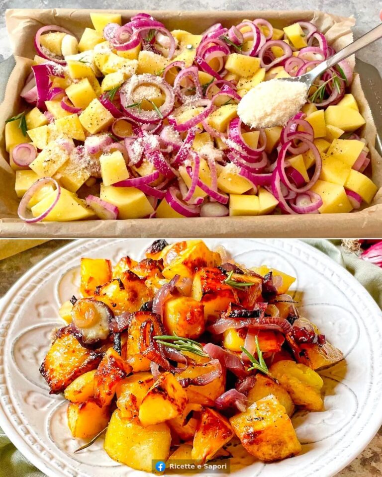Patate e cipolle al forno: la ricetta del contorno semplice e gustoso