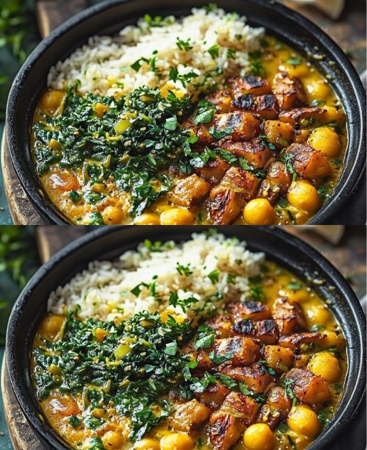 Curry di spinaci e ceci