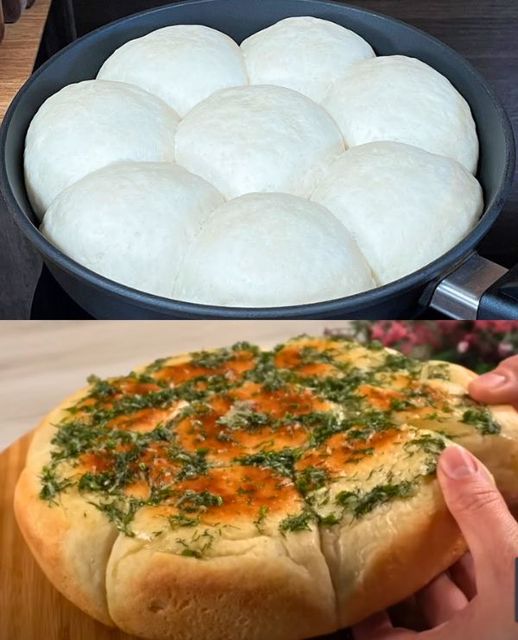 Pane di patate al formaggio fritto in padella