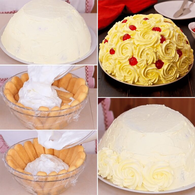 Torta zuccotto all’ananas senza cottura