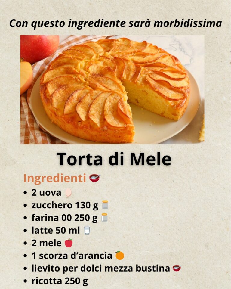 Torta di Mele e Ricotta: la ricetta del dolce facile e morbido