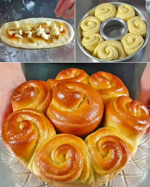 Soffice, panna e ripiena di mele! Lasciate che la torta rosa lascerà tutti a bocca aperta La ricetta non perde: