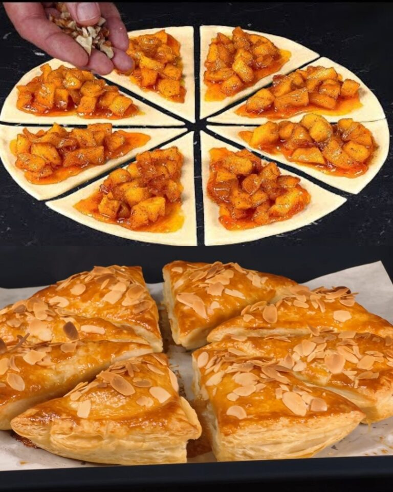 Sfoglia di mele e cannella con marmellata di albicocche