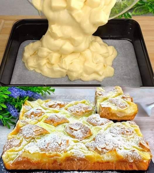 Deliziosa torta di mele con salsa alla vaniglia