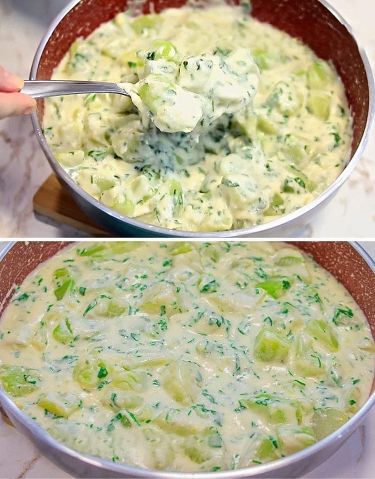 Chayote cremoso in una deliziosa salsa bianca, con ingredienti che hai già a casa