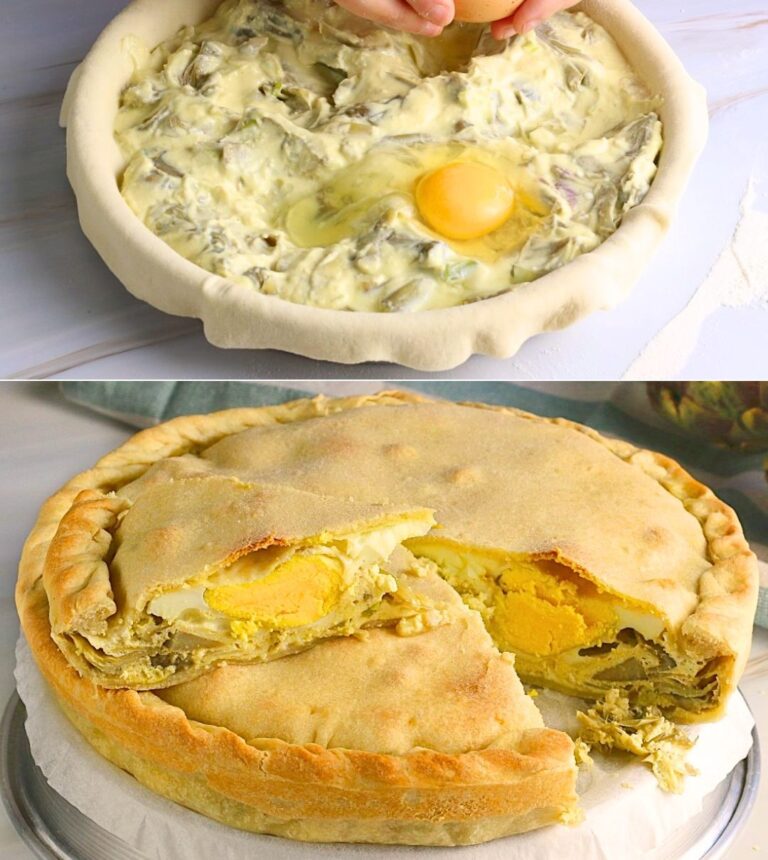 La Torta Pasqualina con carciofi è un piatto tradizionale della cucina ligure, perfetto per il periodo pasquale, ma delizioso anche in qualsiasi altra occasione.