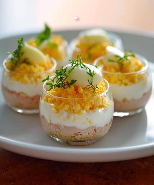 Verrine di Tonno con Uova Mimosa e Maionese: Eleganza e Semplicità in Tavola