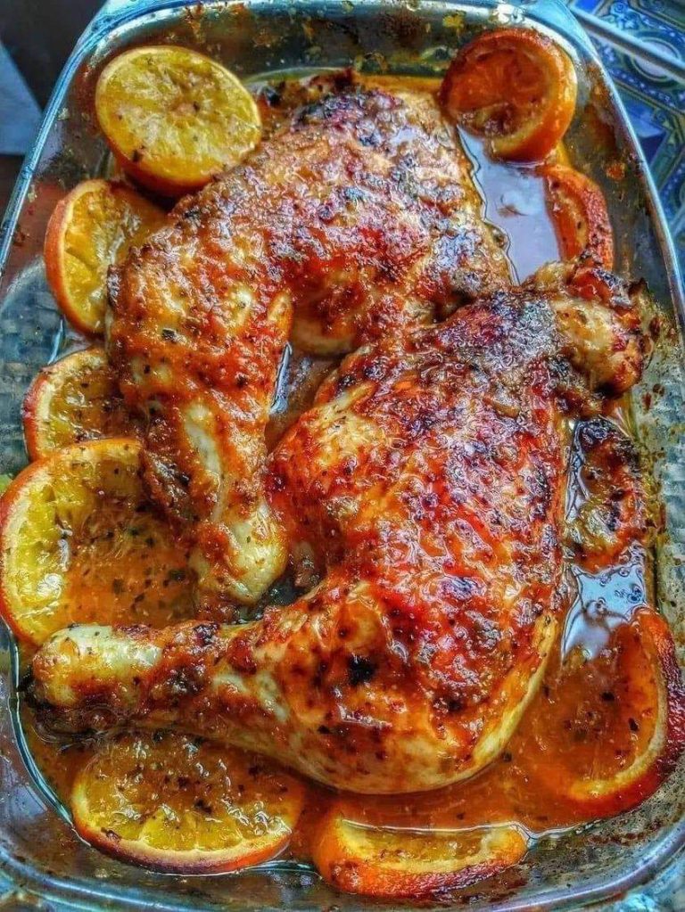 Pollo al mandarino al forno