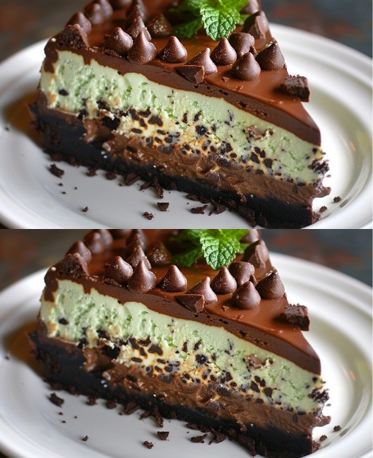 Cheesecake al cioccolato e menta